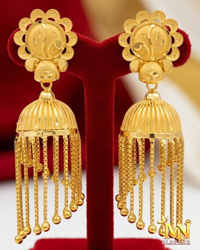 18K Gold Jhumka 9.64g — M N Alankar Palace, Rourkela