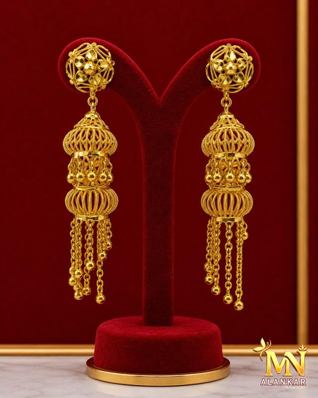 22K Gold Jhumka 8.09g — M N Alankar Palace, Rourkela